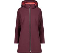 CMP - Parka de mujer con capucha y cremallera, borgoña, XXXL