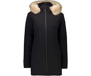 CMP - Parka softshell de mujer con capucha fija, Negro, XXL