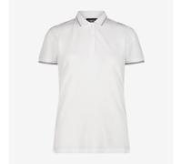 CMP Polo de Mujer En Melange Stretch, F.Lli Campagnolo - A001 (Blanco / Gris)