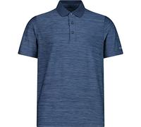 CMP Polo Melange Stretch, Hombre, Polo Melange Stretch Polo, 39T5817_M862_48, M862 B. Blue Mel., 48