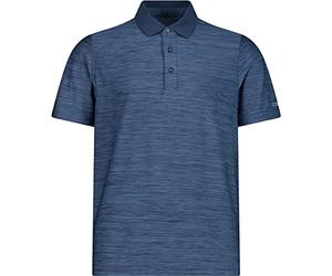CMP Polo Melange Stretch, Hombre, Polo Melange Stretch Polo, 39T5817_M862_48, M862 B. Blue Mel., 48