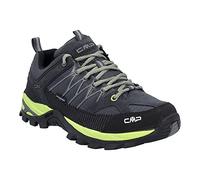CMP Rigel Low Trekking Shoes WP, Zapatos de Trekking, Hombre, Antracite-Limegreen, 41 EU