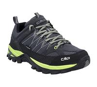 CMP Rigel Low Trekking Shoes WP, Zapatos de Trekking, Hombre, Antracite-Limegreen, 43 EU