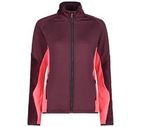 CMP Sudadera con cremallera completa de forro polar de senderismo Unlimitech para mujer, 33E2646, Burgundy, XL
