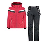 CMP - Traje de esquí de sarga para niños con capucha desmontable, Begonia, 128