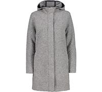 CMP Wooltech Long Coat Woman, Grey Mel, 52