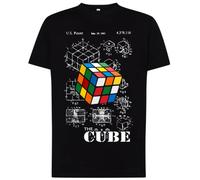 CMSLT Camiseta Premium The Cube, el Cubo de Rubik (L, Negro)