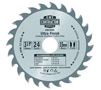 CMT Contractor Tools® K216M-X03 Juego de 3 sierras circulares para corte de precisión y transversal a la veta Ø216mm, Ø eje 30mm, -5° ATB 15°