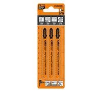CMT JT141HM-3 Hojas de sierra de calar con punta de carburo para placas de yeso y fibra de cemento, T-shank-3 paquete, I 3 | L 4 | TPI 6 | PKG 3