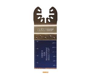 CMT OMM12-X5 Cuchillas 32 mm para corte a Pieno y rifilatura para madera y metal, casquillo universal, Gris/Azul