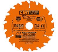 CMT Orange Tools 271.136.18H - Sierra circular (ultra itk), 136 x 1.5 x 20 (18 dientes), naranja