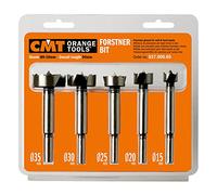 CMT Orange Tools Juego de brocas Forstner 537.000.05, 5 piezas 15-20-25-30-35 mm, vástago 8-10 mm