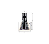 CMT Orange Tools 664.395.11 - Fresa para junta cola de milano 15 grados con cuchillo z2 s m12x1 d 39.5x31.5 dx