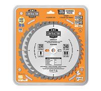 CMT ORANGE TOOLS K250M-X02 Juego de 2 sierras circulares para corte a favor y transversal a la veta Ø250mm, diámetro eje 30mm