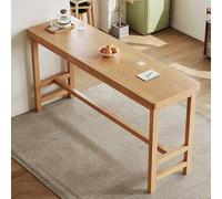 CMYAOYC Larga Mesa de Comedor Cocina Campestre de Madera Maciza para 4-8 Personas, Mesa Consola Rústica detrás del Sofá, Entrada y Salón(Yellow,140x40cm)