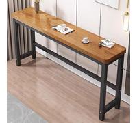 CMYAOYC Mesa de Bar Alta, Escritorio Console Largo y Estrecho con Barra Transversal Reforzada, Puesto de Trabajo Multitalle para Salón, detrás del Sofá y Dormitorio(Brown,200cm)
