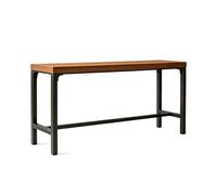 CMYAOYC Mesa de Bar Estrecha, Encimera de Madera Maciza con Marco de Acero Reforzado, Mesa Consola Industrial para Entrada, Pasillo, Cocina y Salón(120x40x105cm)