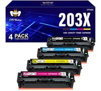 CMYBabee Compatible Cartucho de Toner para HP 203X CF540X 203A CF540A CF541X CF542X CF543X para HP Color Laserjet Pro MFP M281fdw M281fdn M254nw M254dw m280nw m281cdw M254dn (4 Piezas)