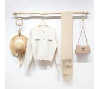 CMYCYDDPLY Barra Perchero Pared, Perchero Burro Ropa, Perchero para Lavandería, Decoración Rústica para El Hogar, para Guardar Sombreros en La Entrada(80cm/31.4in)