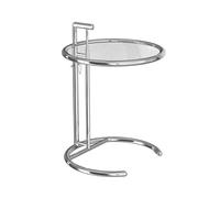 CMYCYDDPLY Mesa de Centro Elevable de Acero Inoxidable, Mesa de Sofá, Mesa Auxiliar for Refrigerios, Mesa de Centro de Vidrio, Altura Ajustable, for Sofá, Habitación, Dormitorio(Clear)
