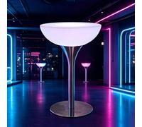CMYCYDDPLY Mesa LED para Bar, Redonda Mesa de Cóctel con 16 Colores RGB, Mesa Alta Recargable e Impermeable para Fiestas, Discotecas y Bodas(80x96cm/31.5x37.8in)
