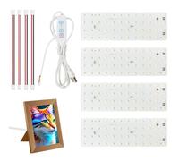CMYK Lithophane LED Backlight Board Kit de 4 paneles de luz PCB con cable USB, compatible con Bambu Lab A1 mini/P1/P1S/X1C - Accesorios DIY para modelos fotográficos impresos en 3D