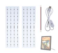 CMYK Lithophane LED Backlight Board,PCB Light Replacement Kit with Connection Cable Compatible con Bambu Lab A1/A1 mini/P1P/P1S/X1C/X1E 3D Printers,3D Impreso Photo Model&DIY Printing Project