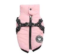 CMZYBBD Abrigo Perro Chaqueta De Abrigo De Perros Y Gatos Capas De Mascotas Arnés De Mascota Diseño De La Cremallera Puppy Capas Calientes Ropa-Rosa-SG