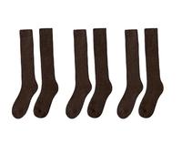 CMZYBBD Calcetines De Trabajo Hombre 3 Pares De Calcetines De Lana Gruesa De Invierno para Hombre, Calcetines Térmicos Altos, Cómodos Y Cálidos, para La Nieve-marrón-38-46