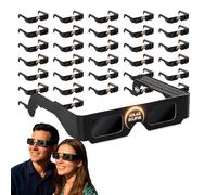 CN CLUB NAUTICO Pack de 32 Gafas para Eclipse Solar homologadas y seguras - Filtro con Certificación CE y ISO 12312-2 - Observa de forma segura el eclipse Total de Agosto de 2026
