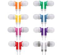 CN-Outlet Auriculares a Granel para niños, Paquete de 50 Unidades, Multicolores, empaquetados Individualmente, Desechables al por Mayor, escuelas, bibliotecas, Estudiantes (50 Mezclas)