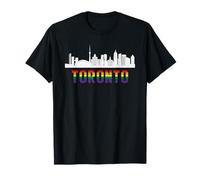 CN Tower Toronto - Bandera del arco iris del mes del orgullo gay canadiense LGBT Camiseta