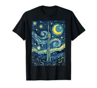 CN Tower Toronto Canadá Noche Estrellada Historia del Arte Presente Camiseta