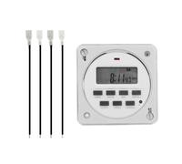 CN101A - Relé temporizador digital LCD para control de interruptor de tiempo, 16 programas de encendido/apagado por día, 12 V CC/CA, cuenta regresiva de 1 min-24 horas, batería recargable integrada
