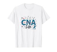 CNA Life: Latido del corazón de los héroes de la atención médica Camiseta, Hombre, Blanco, L