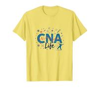 CNA Life: Latido del corazón de los héroes de la atención médica Camiseta, Hombre, Limón, XL