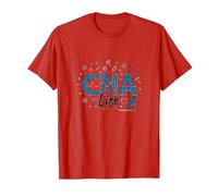CNA Life: Latido del corazón de los héroes de la atención médica Camiseta, Hombre, Rojo, XXL