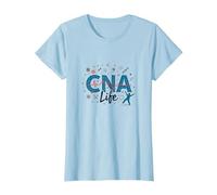 CNA Life: Latido del corazón de los héroes de la atención médica Camiseta, Mujer, Azul Bebé, XXL