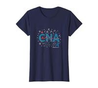 CNA Life: Latido del corazón de los héroes de la atención médica Camiseta, Mujer, Azul Marino, L