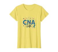 CNA Life: Latido del corazón de los héroes de la atención médica Camiseta, Mujer, Limón, XL