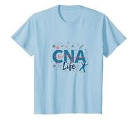 CNA Life: Latido del corazón de los héroes de la atención médica Camiseta, Niños, Azul Bebé, 3 años