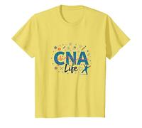 CNA Life: Latido del corazón de los héroes de la atención médica Camiseta, Niños, Limón, 12 años