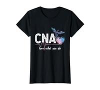 CNA Love What You Do Heartbeat Funny Camiseta gráfica económica, Mujer, Negro, S