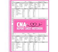 CNA Report Sheet Notebook: Organized Nurse Brain Sheet for ICU, Med-Surg & Floor Patient Documentation, Shift Assessment Sheets for Recording Vitals, ... Tracking Log for Day Shift and Night Shift