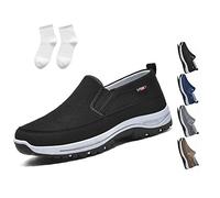 CNA Trop Shoes for Men, Ztigerz Breathable Shoes, Breathable Orthopedic Travel Plimsolls Men, Negro , 43 EU