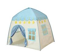 CNAFGBGG Castillo de Princesa Tienda de Juegos para niños casa de Juegos de Hadas 51, 18x39, 37x51, 18 Pulgadas Tienda Tipi para niños cumpleaños para niñas Azul.