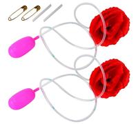 CNAFGBGG Flor Que arroja a chorros Rosa roja 2 Juegos Bromas del Día de los Inocentes Flor de Payaso Que arroja chorros de Agua Juguete para Trucos Broma de Rosa Realista para Fiesta...
