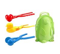 CNAFGBGG Kit de Herramientas para Hacer Bolas de Nieve, Pato, Amor, corazón, pingüino, Molde de Nieve, Juegos al Aire Libre, Juguete, 4 Uds.