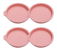 CNAFGBGG Partita para pastel de silicona 4pcs Pan de silicona sin palo para hornear 6 '' Camisetas redondas fáciles de desmolgar moldes para la capa de hornear, queso ＆ chocolate ...