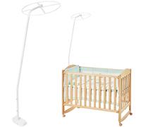 CNAFGBGG Soporte de Dosel de Cuna de 1 por ciento, Soporte de Red de Dosel de Metal Ajustable con Anillo Resistente, Accesorios de de Montaje en Red de Gripe para el de la Cama con Cuna C